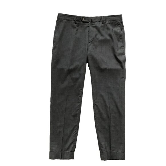 PT Torino Super Slim Pants Trousers Mens 50 34 Charcoal Gray Wool Super 130's - Picture 4 of 15
